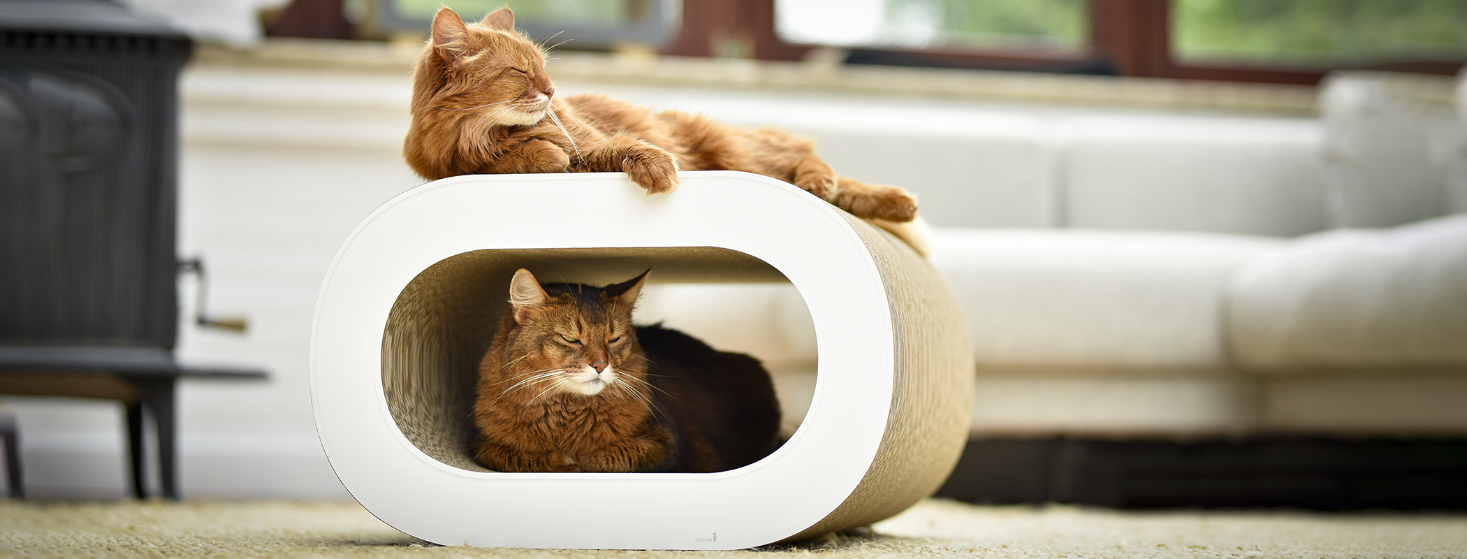 LE TRONC XL Design Katzenmöbel, weiß glänzend (000x)