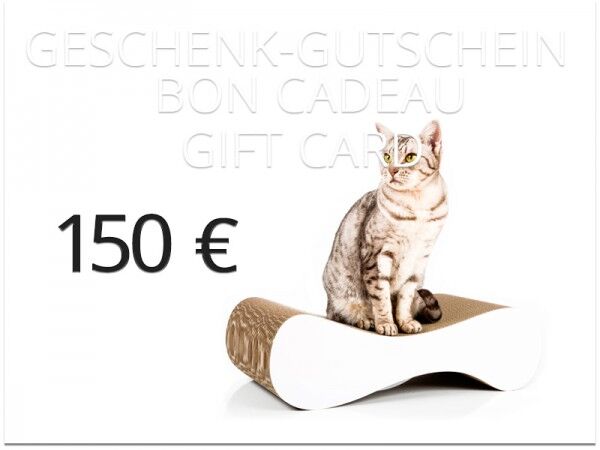 cat-on gift card - value: 150,00 € | handmade cardboard cat furniture