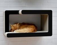 KIO HIDARI wall mounted cat lounger black