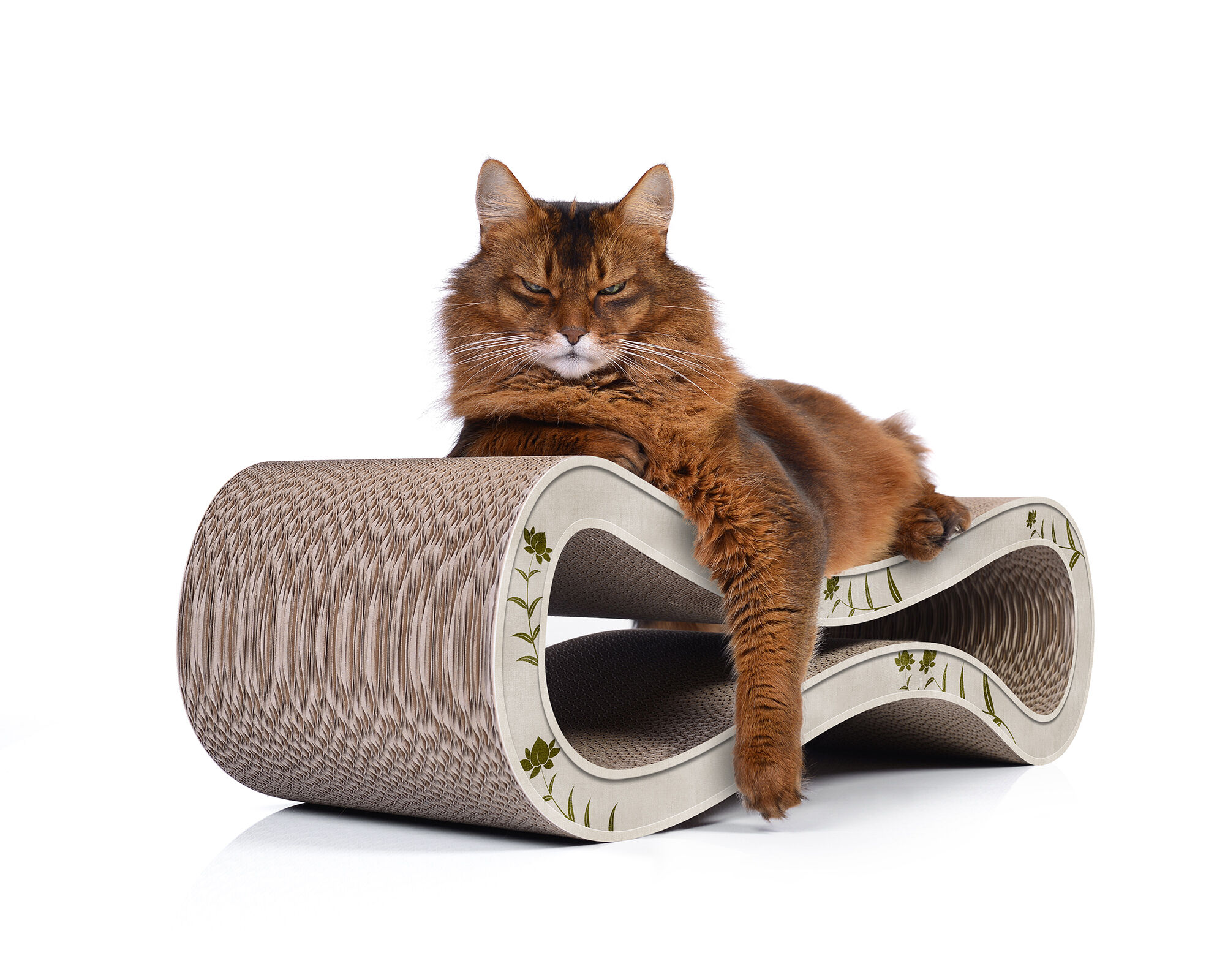 Wide Design Large Durable Cardboard Cat Scratch Pad and Lounger Toy Replaceable Scratch Pad Insert Hide & Scratch Multiple Colors