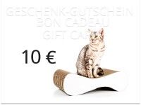 cat-on Geschenkgutschein im Wert von 10,00 € | Geschenke für Katzen