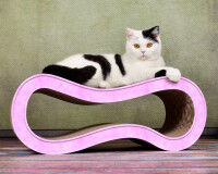 Preview: unique cardboard cat scratcher Made in Germany - color: rose