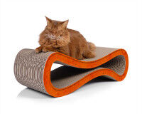 Preview: Kratzbaum aus Wellpappe Cat Racer - Farbe: 004f orange